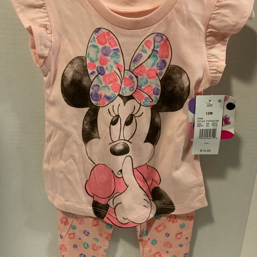 Disney Minnie Mouse Two Piece Pants Set.